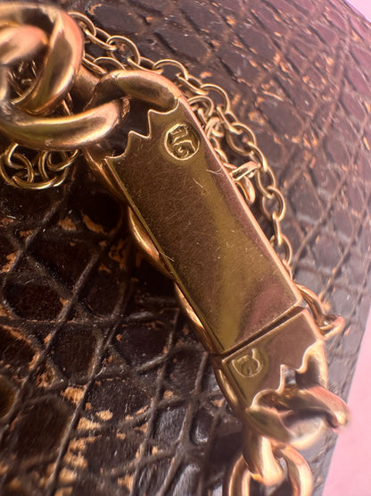 Antique 15ct Gold Curb Bracelet with concealed clasp