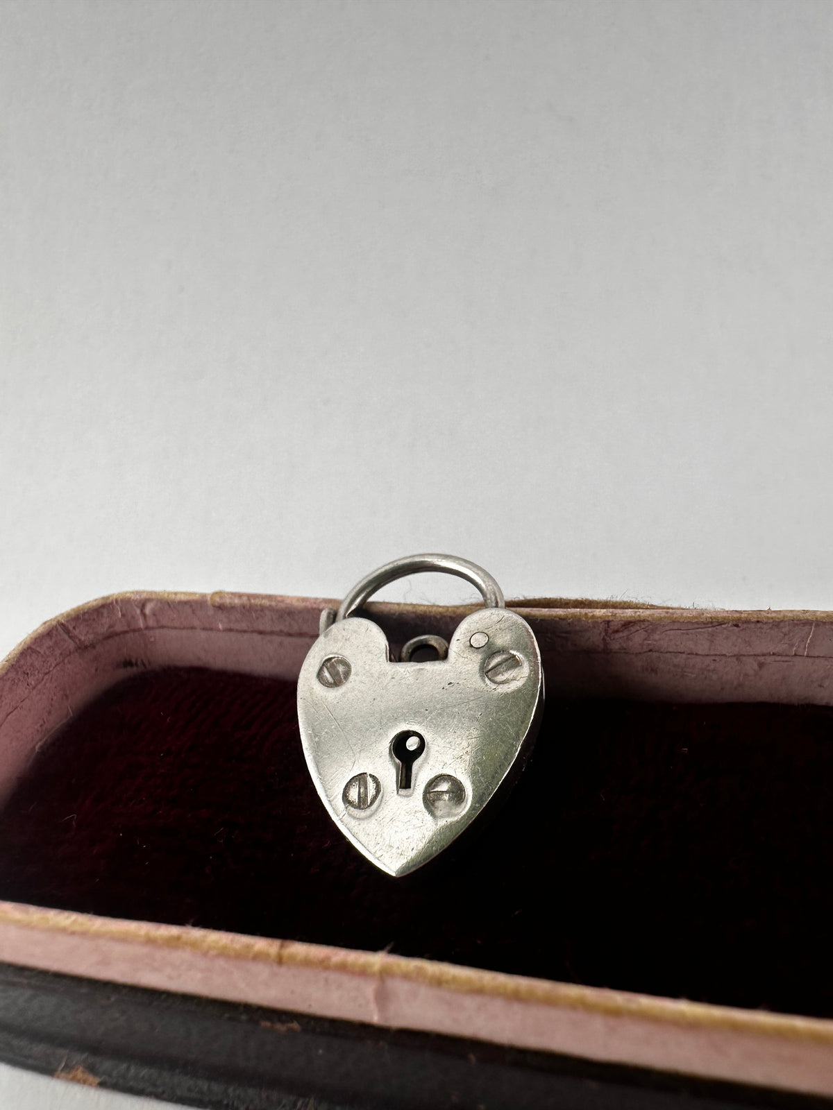 Vintage Sterling Silver Heart Padlock