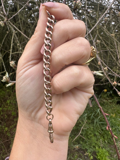 9ct Rose Gold Curb extender