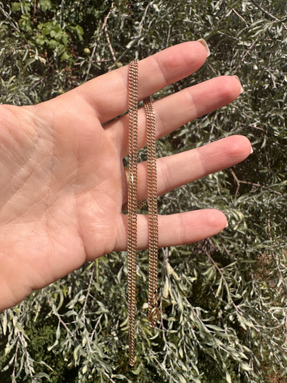 Vintage UnoAerre 9ct Rose Gold Curb chain