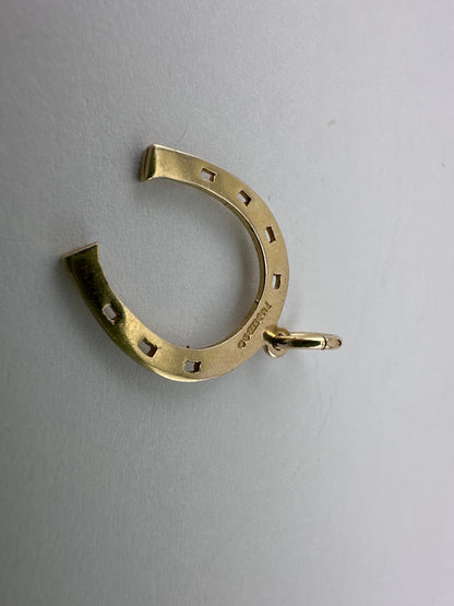 Vintage 9ct Gold large horseshoe charm