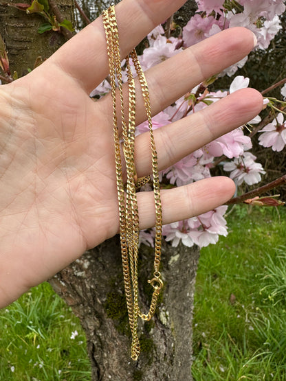 9ct Gold Italian flat curb chain