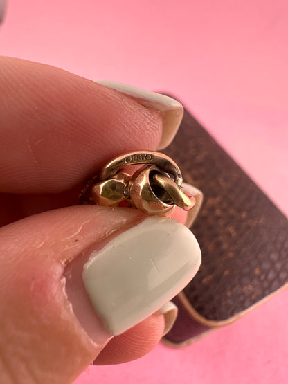 Antique 9ct Gold Roller Ball extender with dog clip