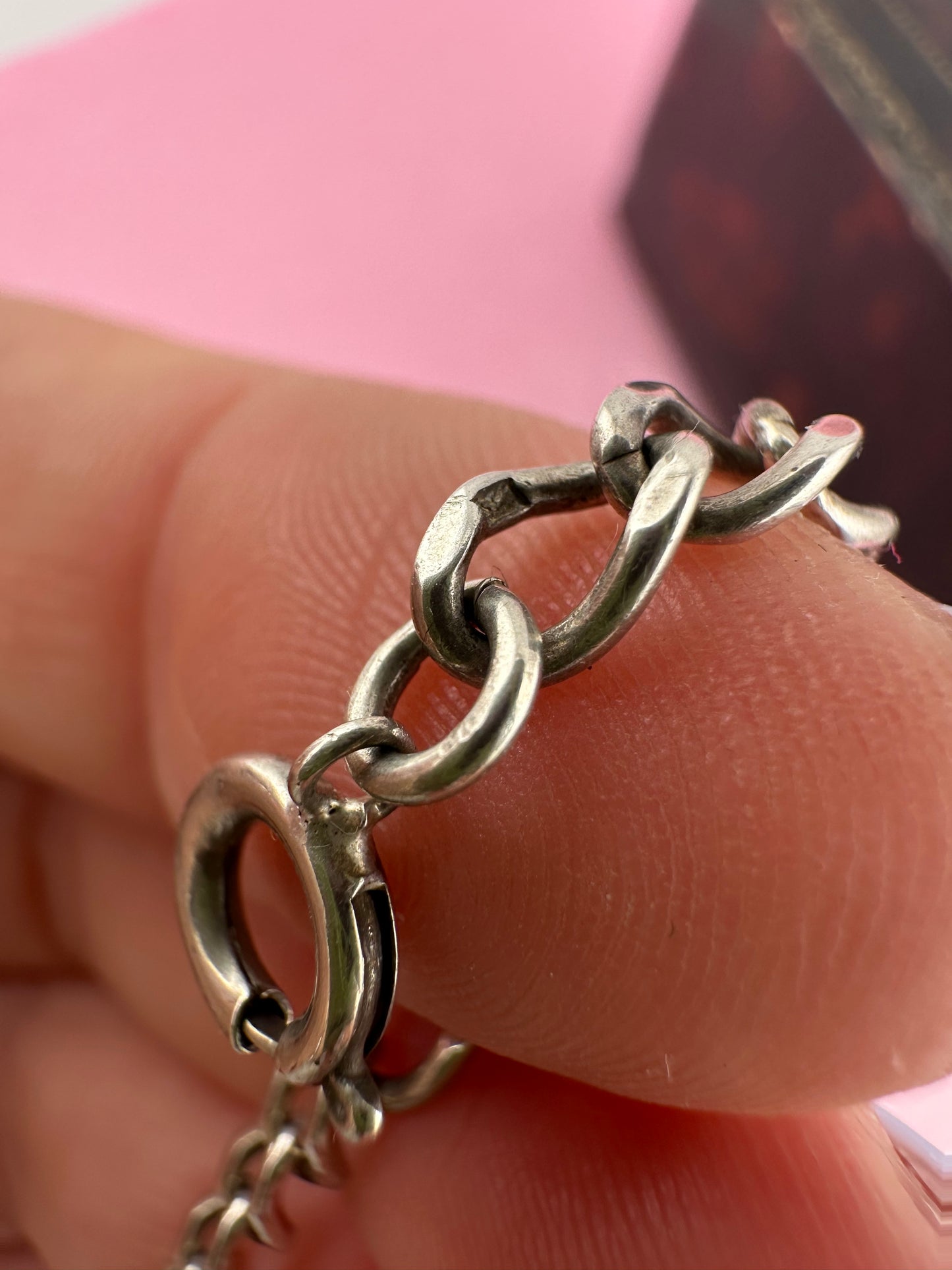 Sterling Silver Flat Curb Extender with Spring Ring clasp