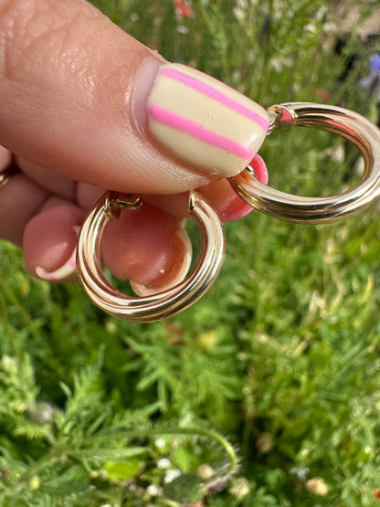 Vintage 14ct gold Round twist hoops