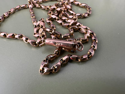 Antique 9ct Rose Gold Tulip Chain