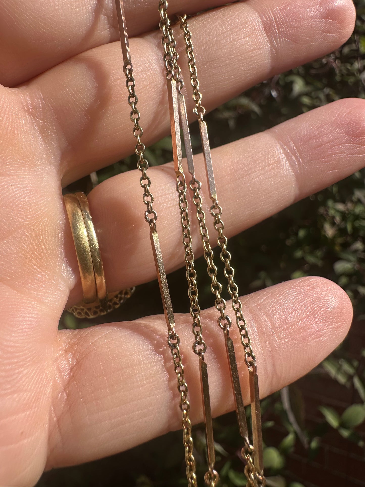Antique 15ct Gold Bar link chain