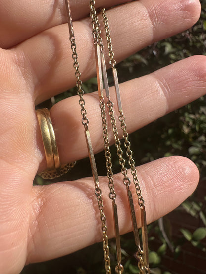 Antique 15ct Gold Bar link chain