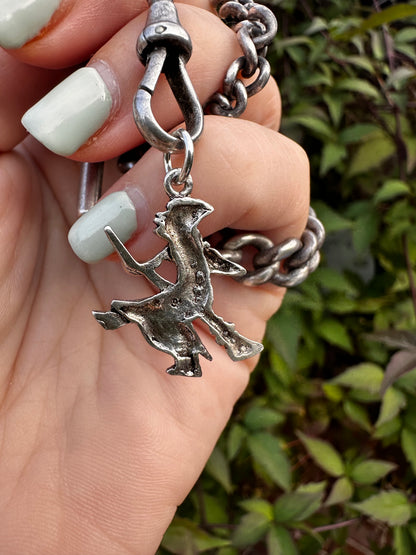 Sterling Silver Witch charm