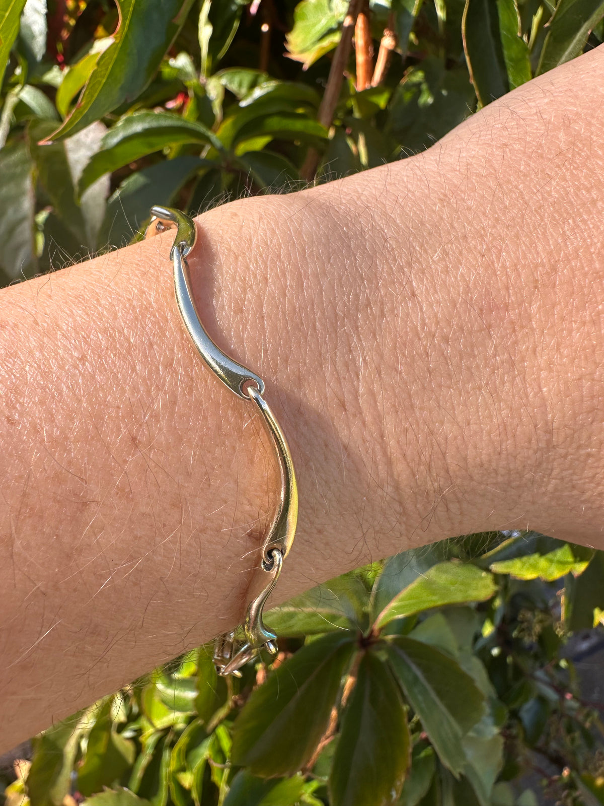 Vintage 9ct Yellow gold Wave bracelet