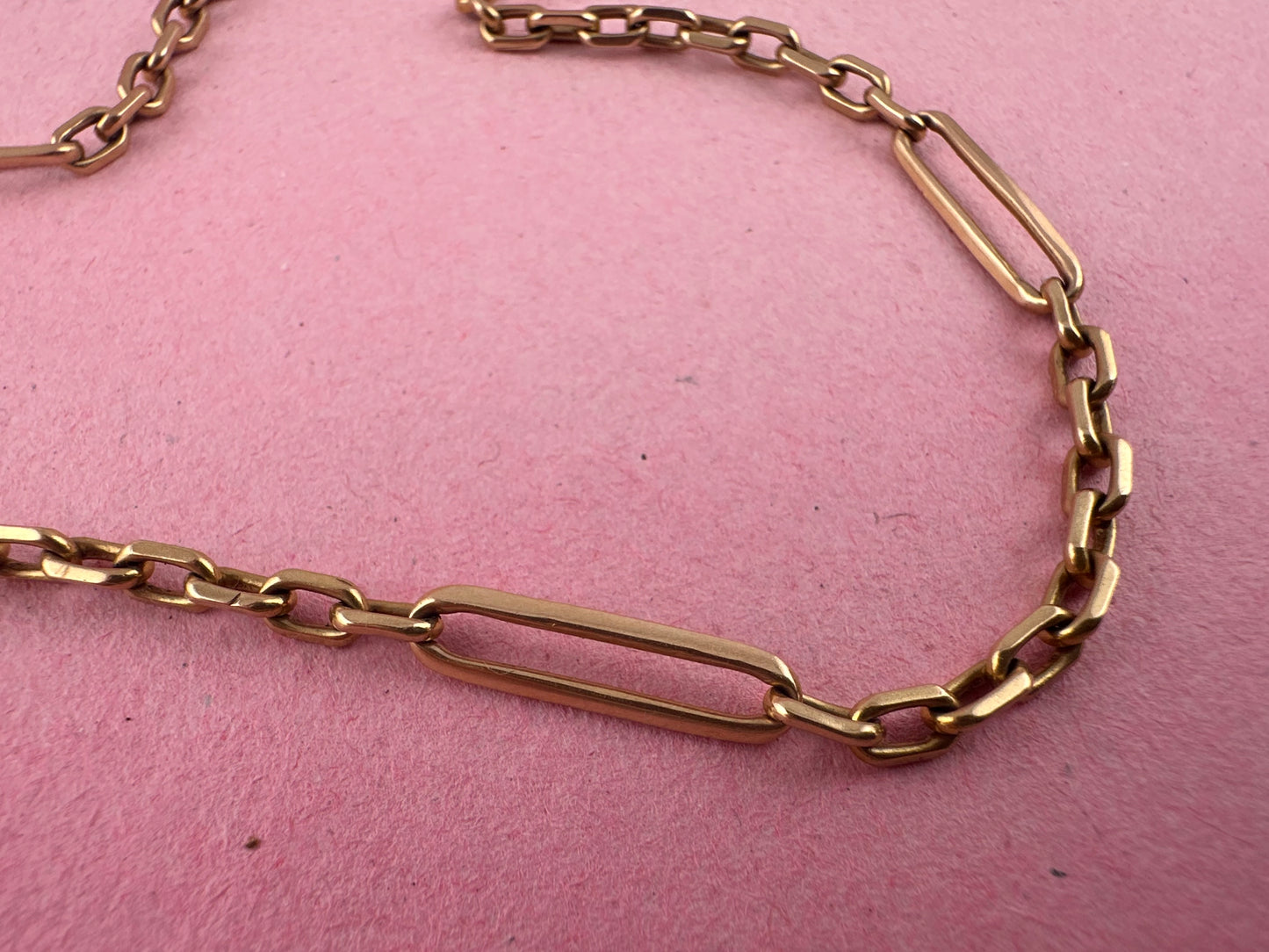 Vintage 9ct Gold Biker Trombone chain