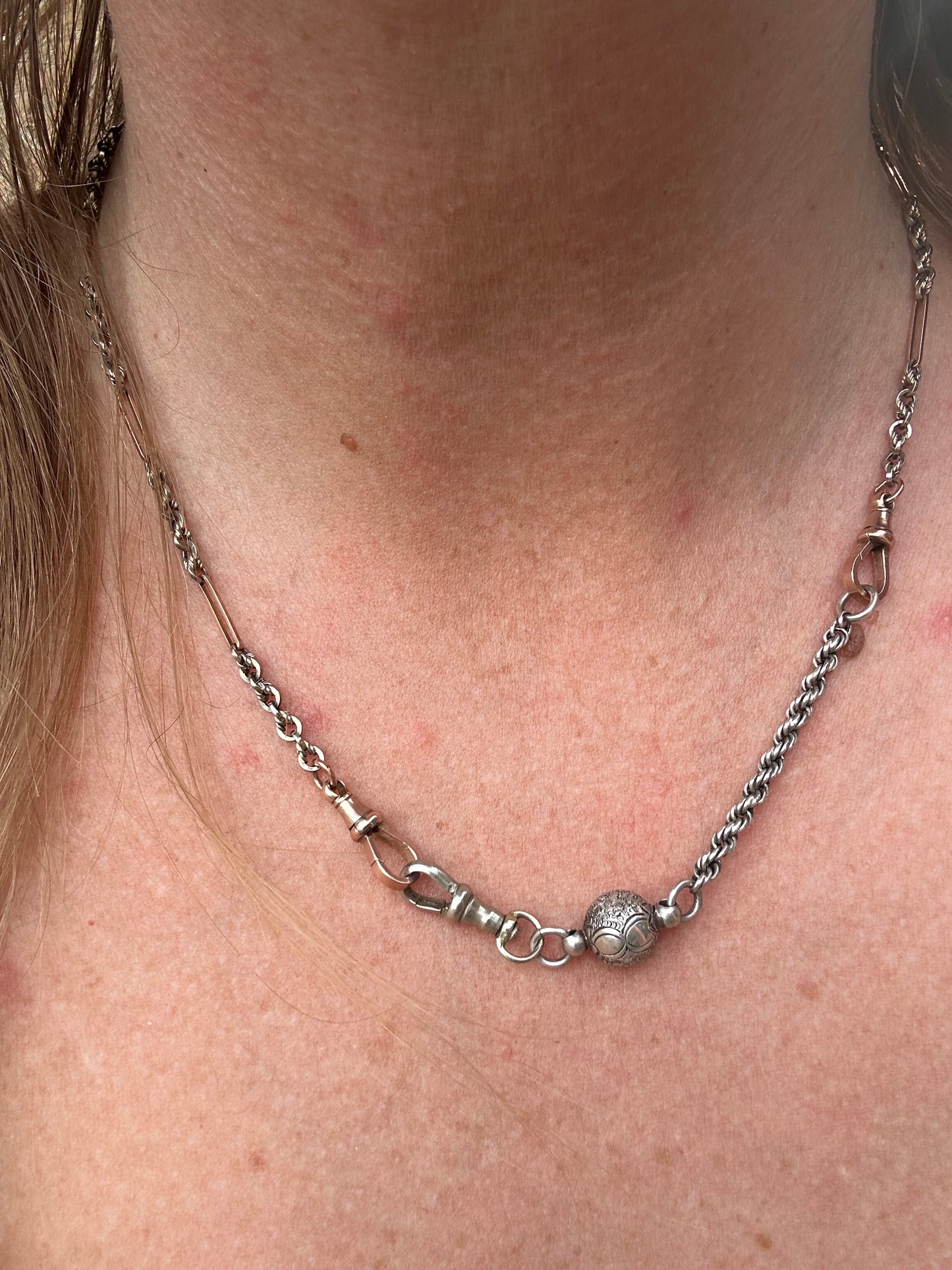 Sterling Silver Rope and Orb Extender