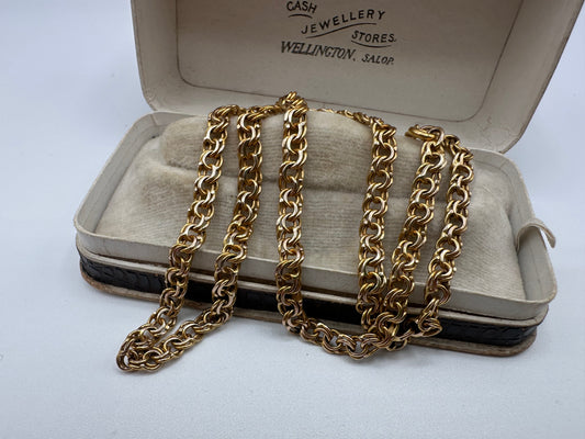 Vintage 9ct yellow Gold figure of 8 chain