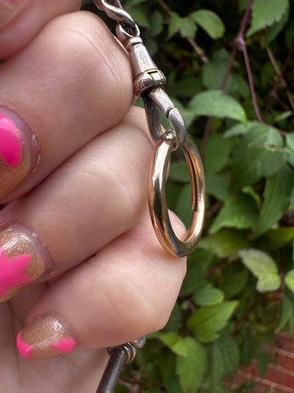 9ct yellow gold chunky plain split ring