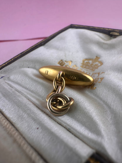 Antique 10ct gold Torpedo pendant