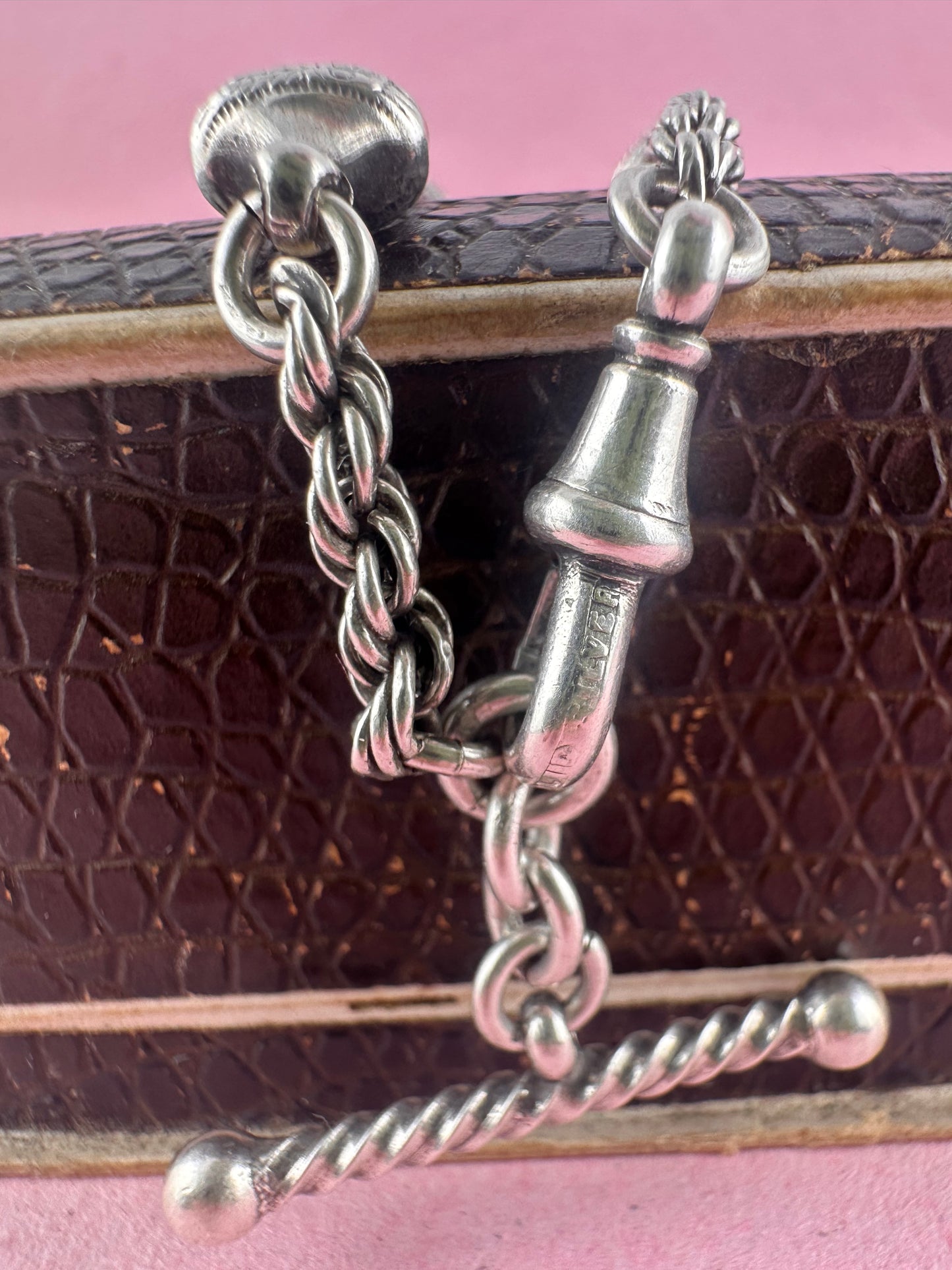 Sterling Silver rope & ribbed belcher Albertina bracelet
