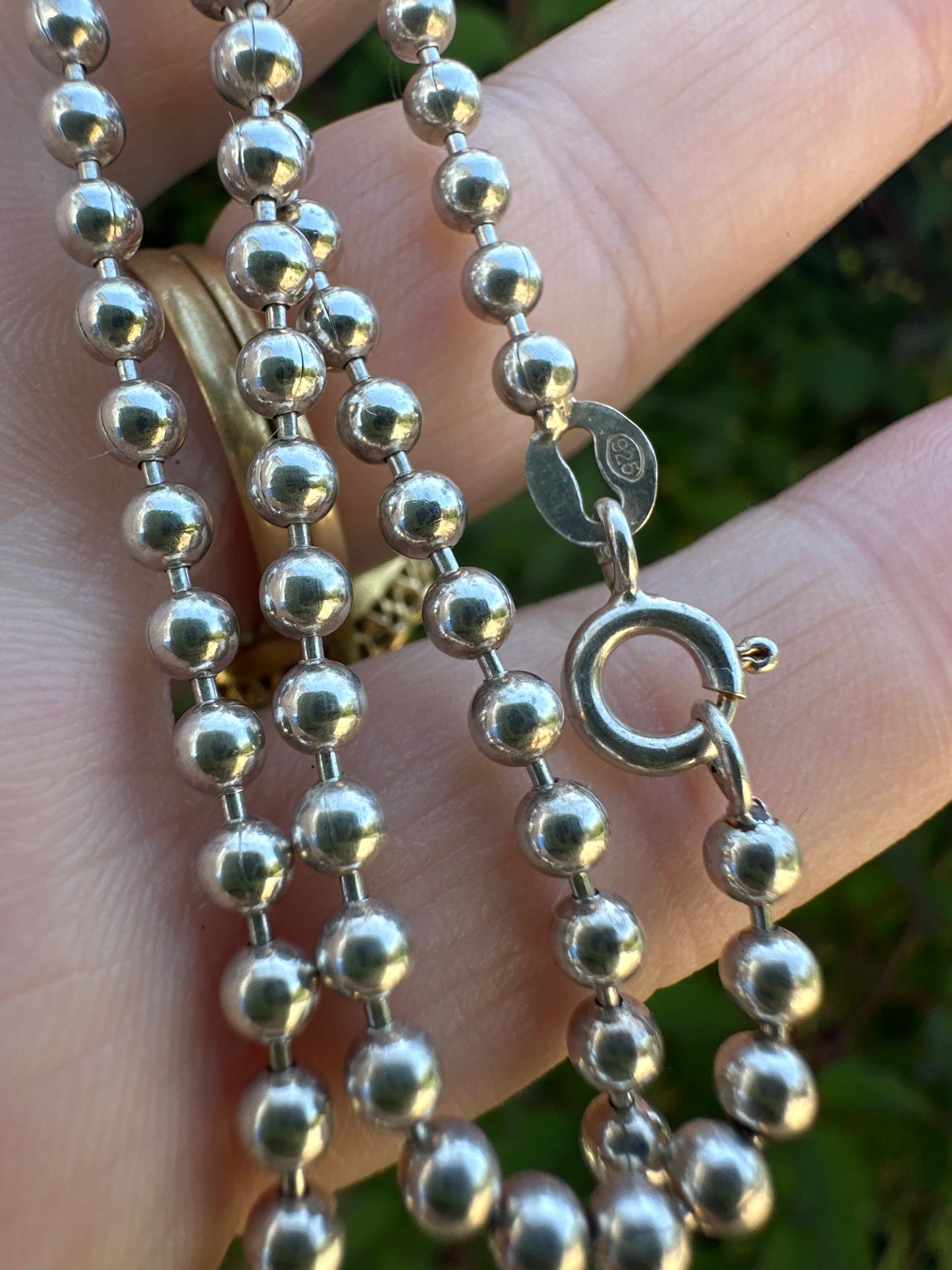 Vintage Sterling Silver Ball chain