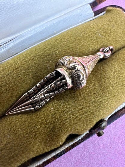 Antique 9ct Gold Tassel pendant