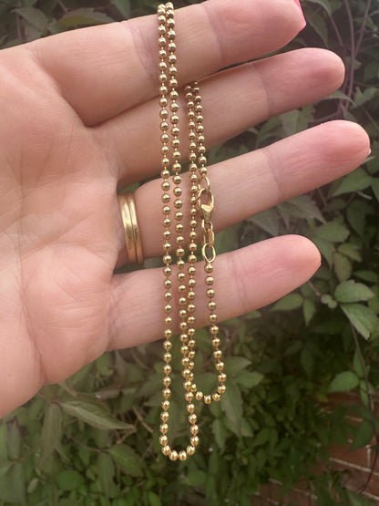 Vintage 18ct Gold Ball chain