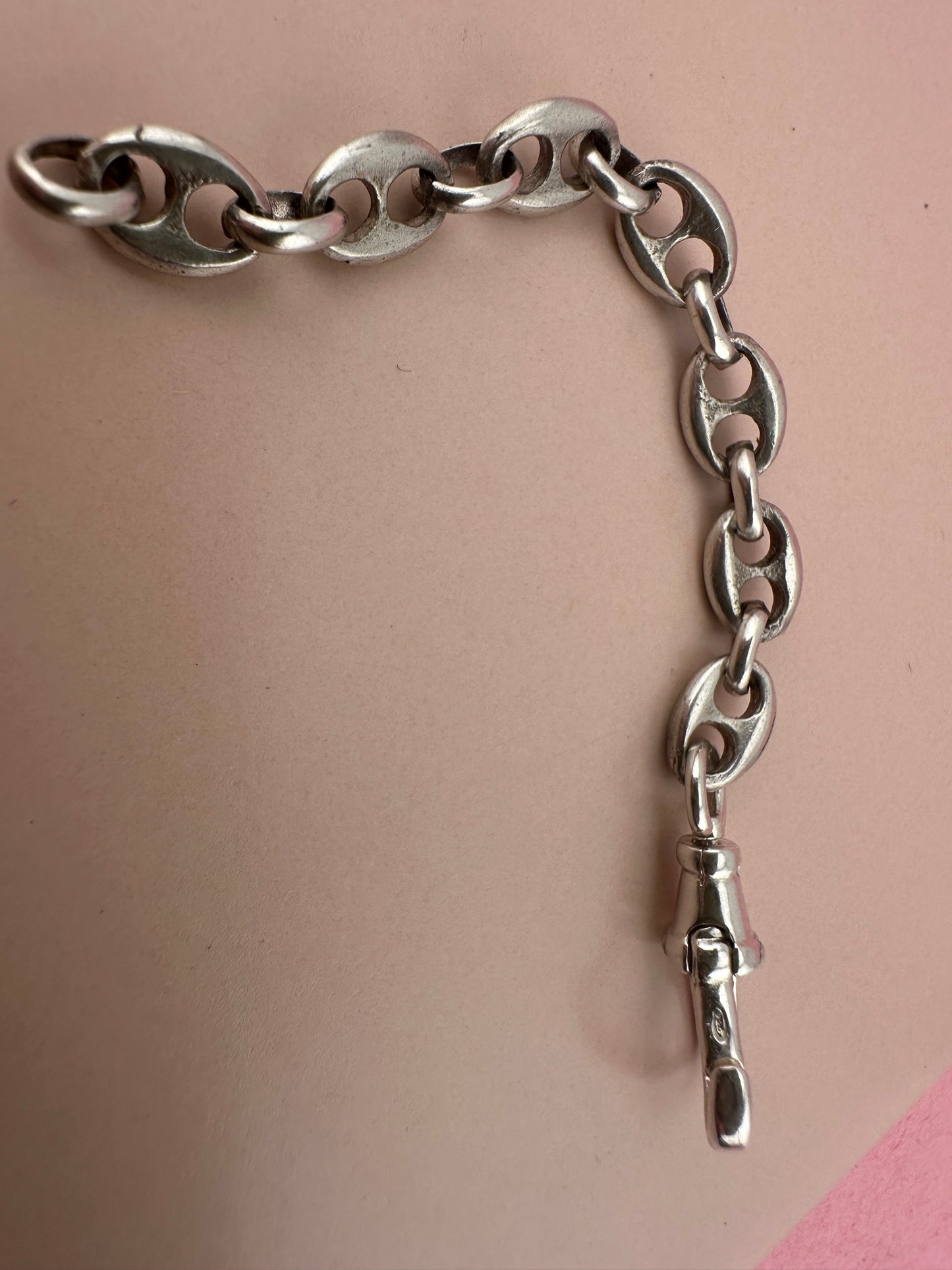 Vintage Sterling Silver Mariner Extender with dog clip