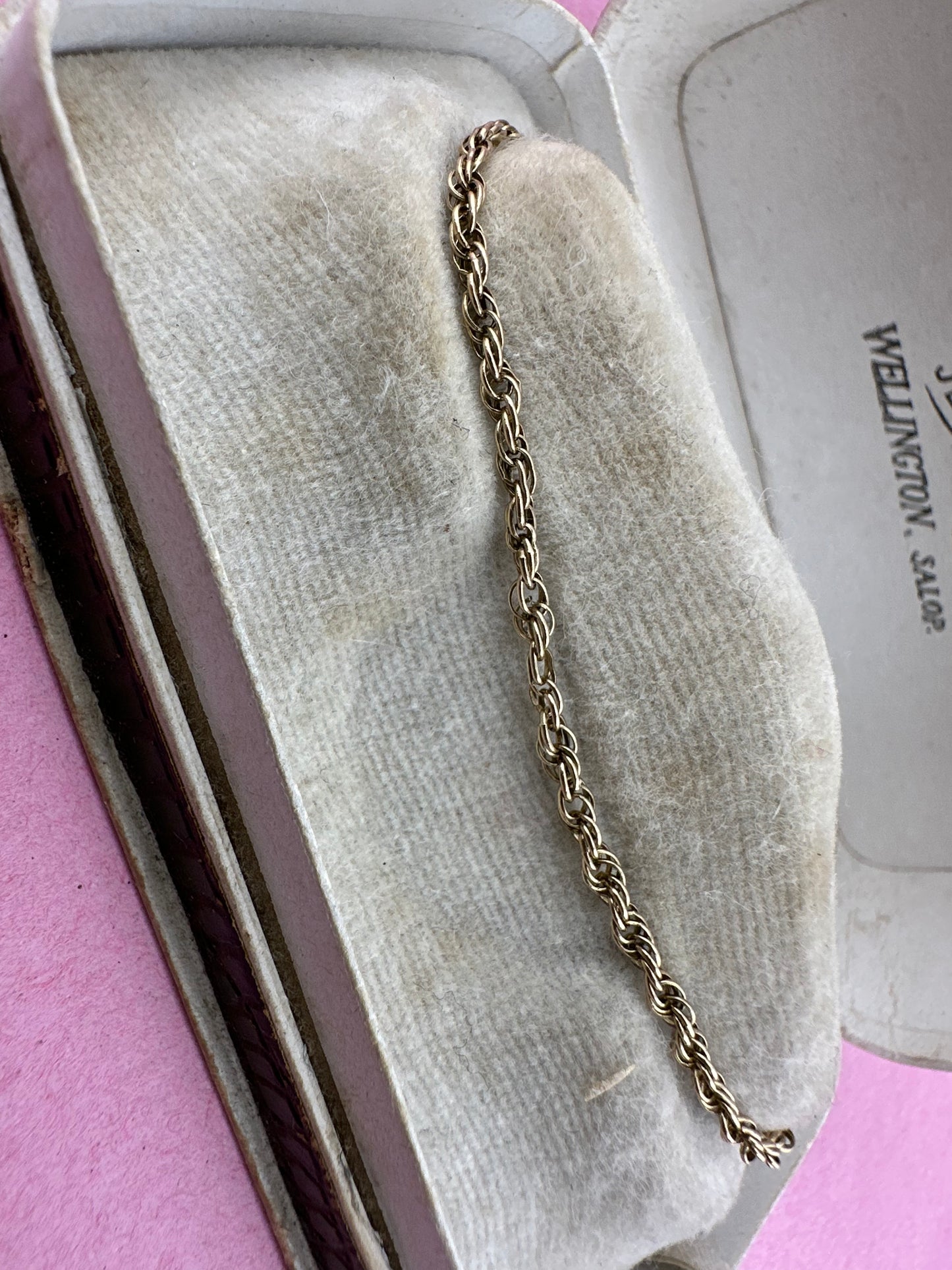 Vintage 9ct Gold mini rope bracelet