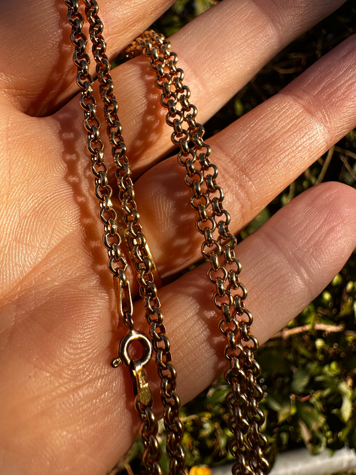 Vintage UnoAerre 9ct Yellow Gold Rolo/Belcher chain