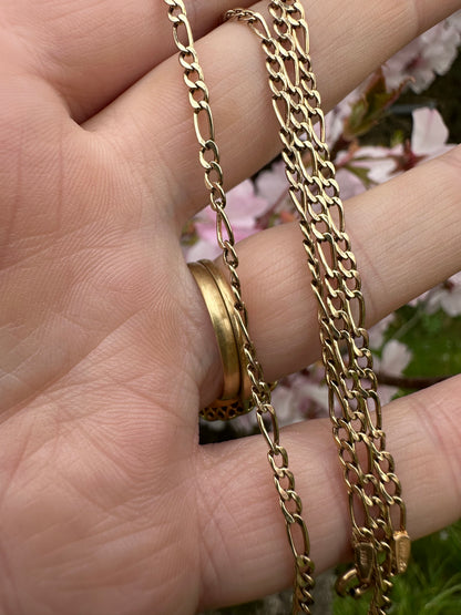 Vintage 9ct Gold Figaro chain