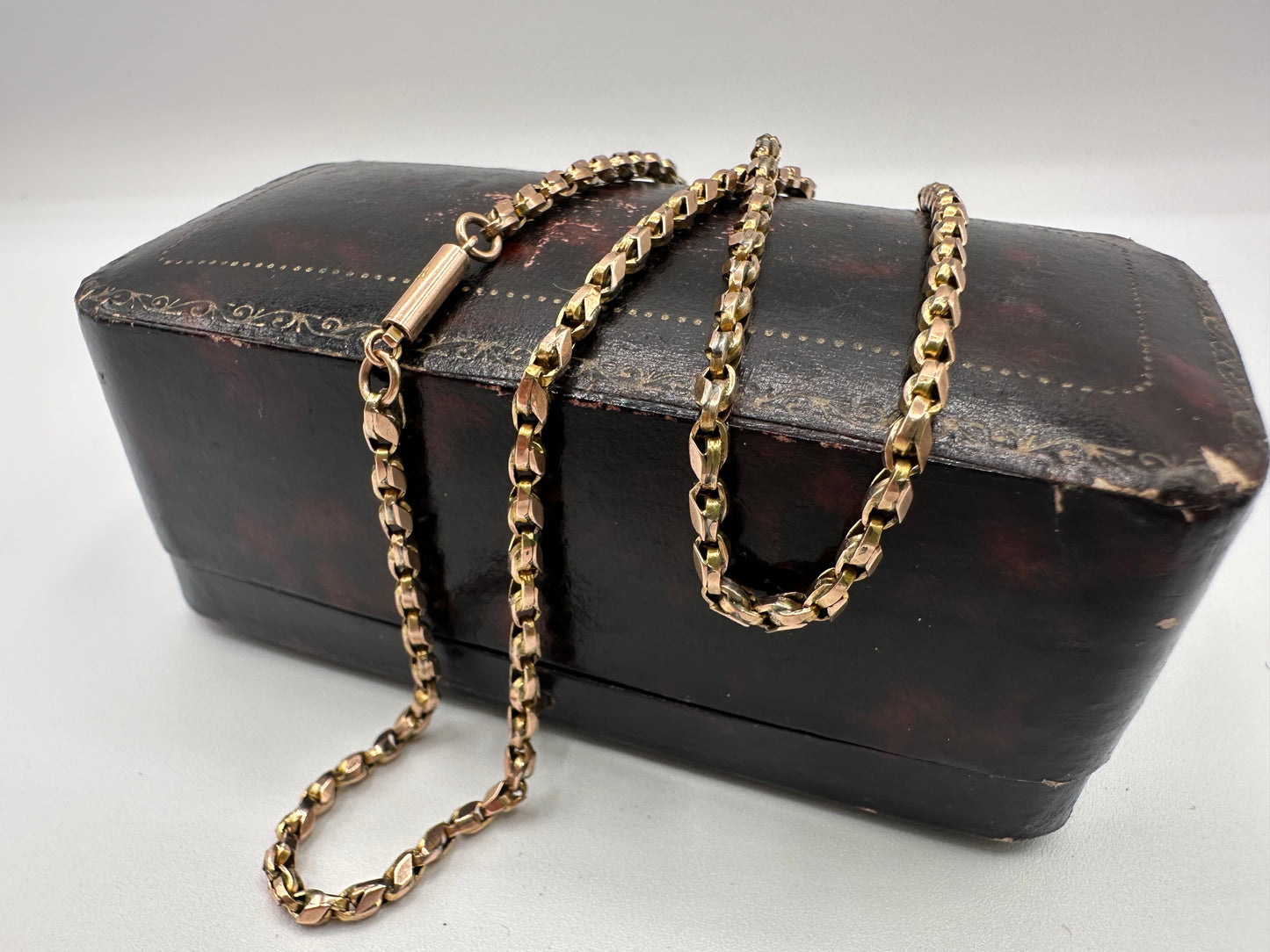 Antique 9ct Rose Gold Tulip chain