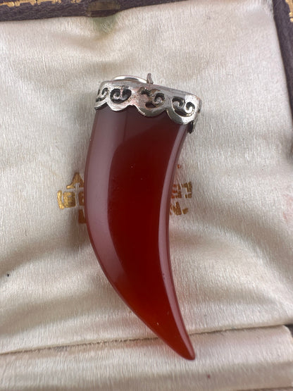 Carnelian Horn Pendant