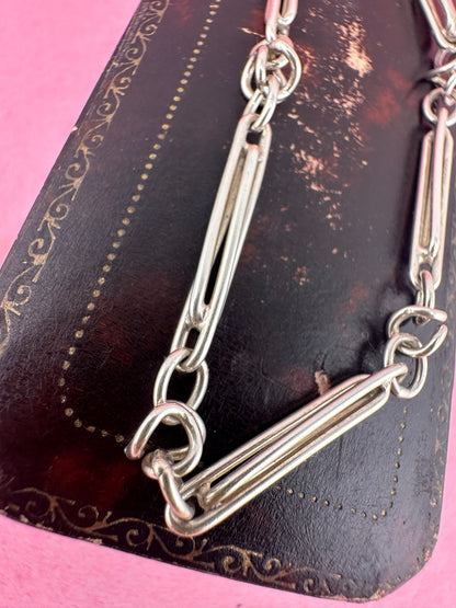 Vintage Sterling silver double trombone bracelet