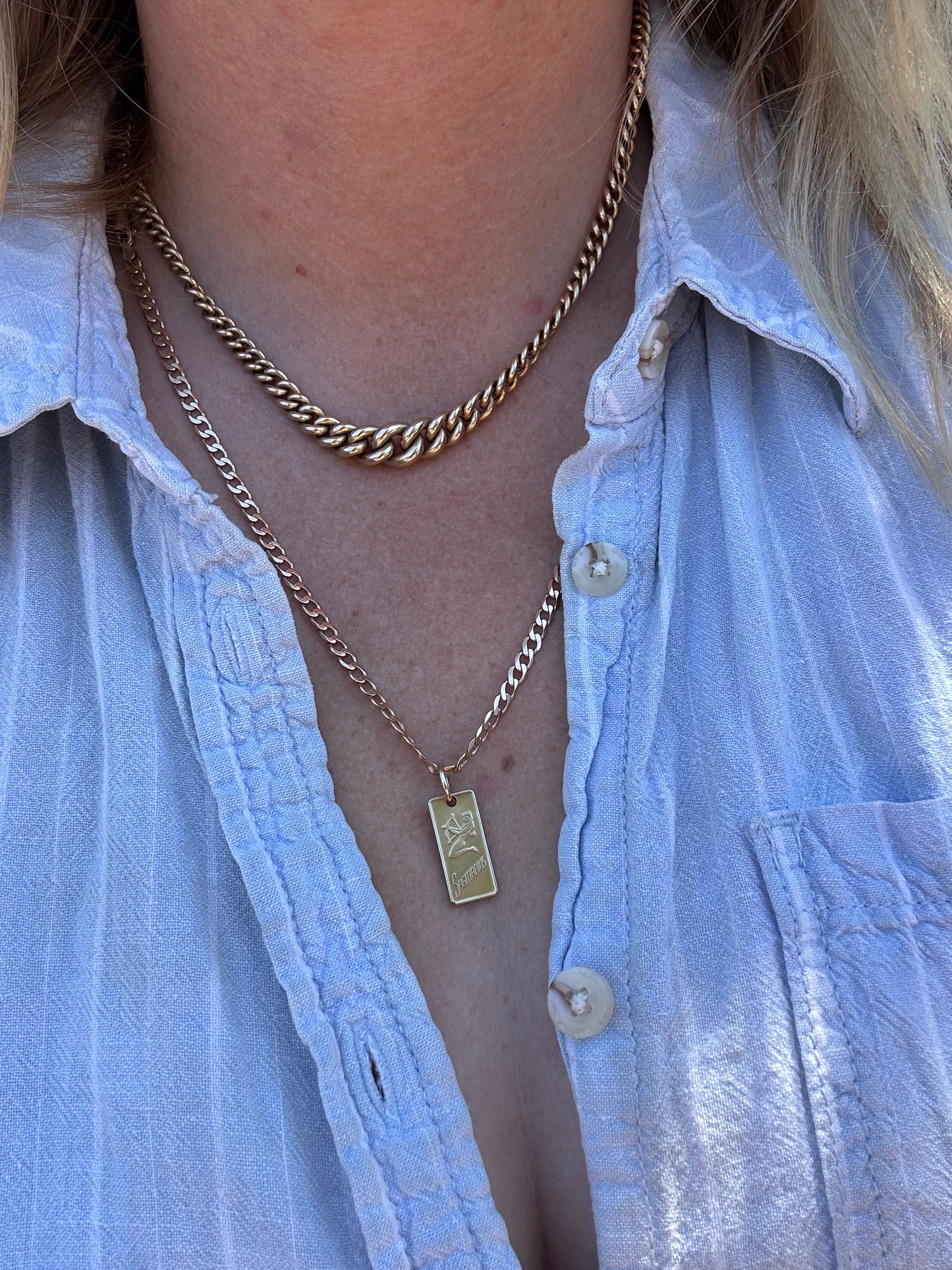 Vintage 9ct Gold Ingot/Sagittarius charm