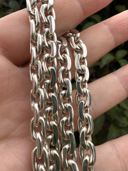 Vintage Sterling Silver Chunky Biker chain
