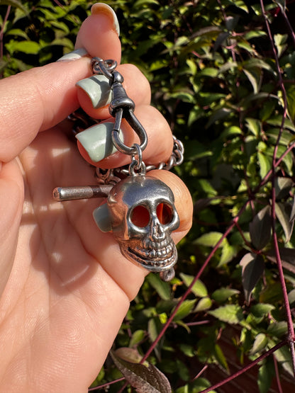 Sterling silver Skull pendant