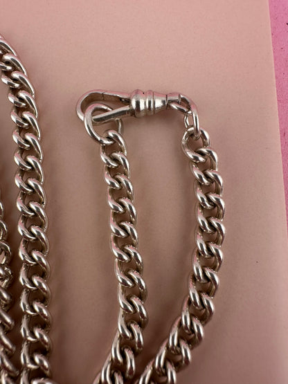 Vintage Sterling Silver Albert Chain