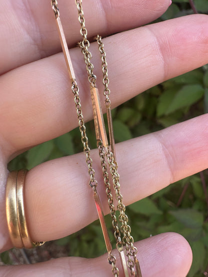 Antique 15ct Gold Bar link chain