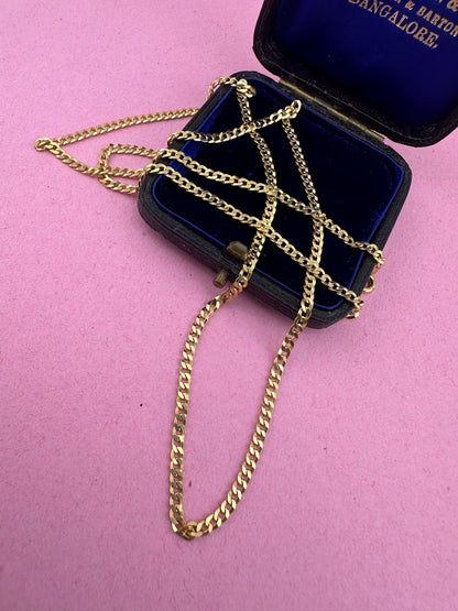 9ct Gold Italian flat curb chain