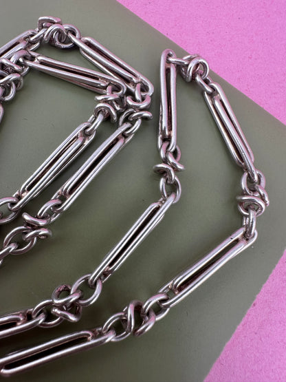Vintage Sterling Silver Double Trombone chain