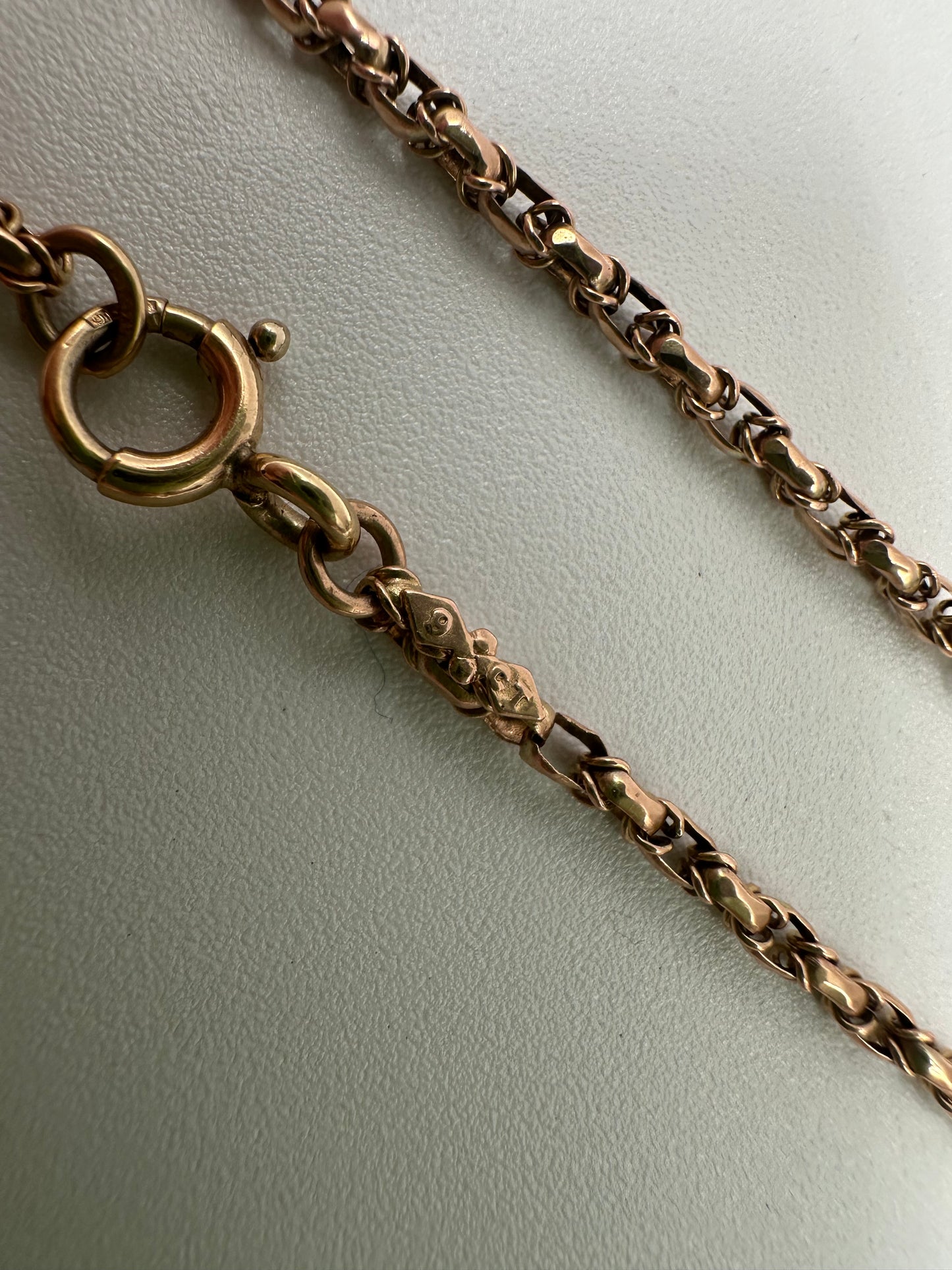 Antique 9ct Gold Wrapped Belcher chain with bolt clasp