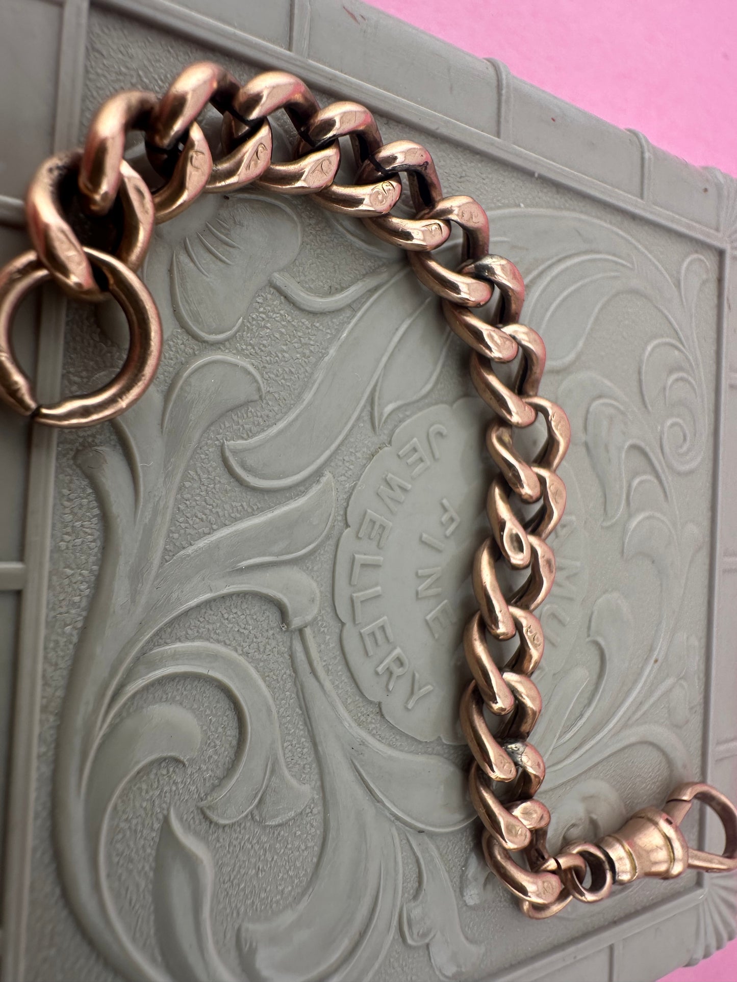 9ct Rose Gold Curb extender