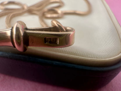 9ct Rose Gold Snake Chain with dog clip
