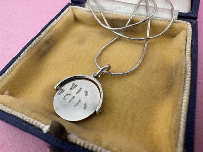Sterling Silver ‘Why Worry’ Spinner on snake chain