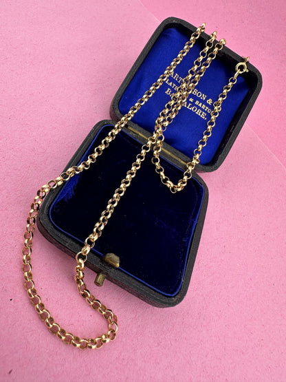 Vintage 9ct Gold Belcher/Rolo chain