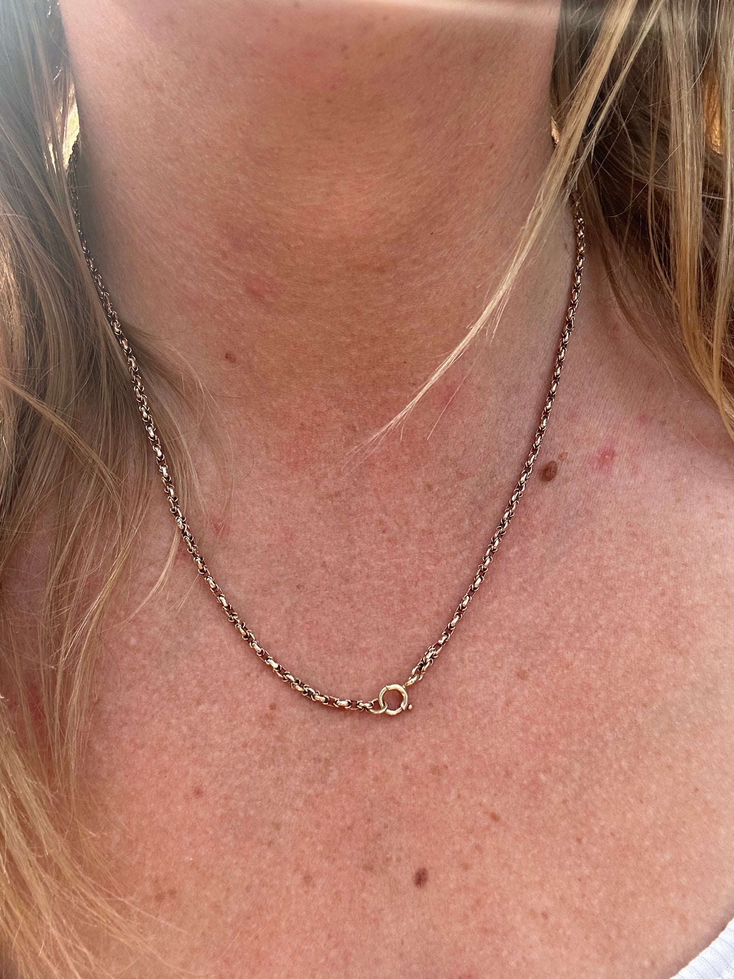 Antique 9ct Gold Wrapped Belcher chain with bolt clasp