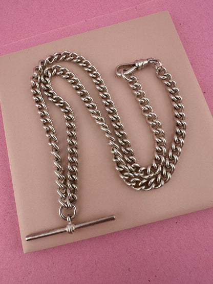 Vintage Sterling Silver Albert Chain