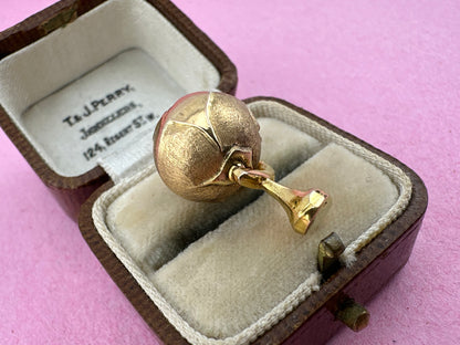 Vintage 9ct Gold Globe Charm