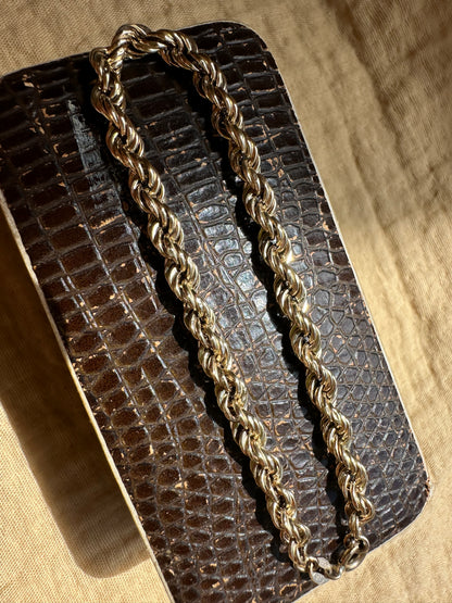 Vintage 9ct Rope chain bracelet