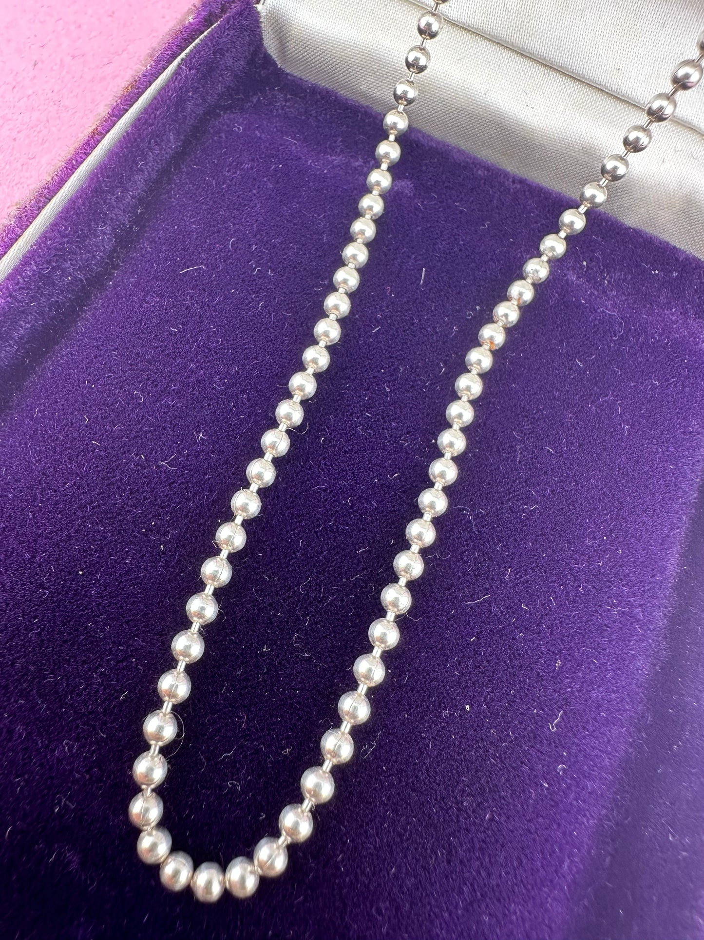 Vintage Sterling Silver Ball chain