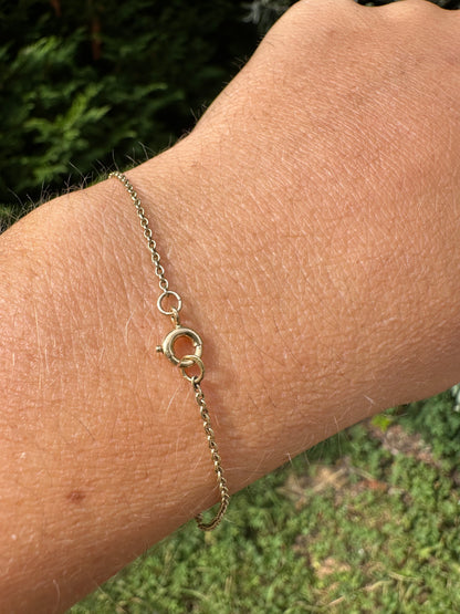 14ct Rice Pearl Bracelet with 9ct bolt clasp