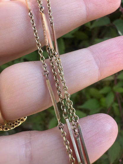 Antique 15ct Gold Bar link chain