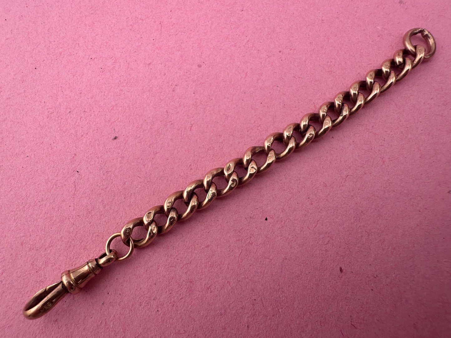 9ct Rose Gold Curb extender